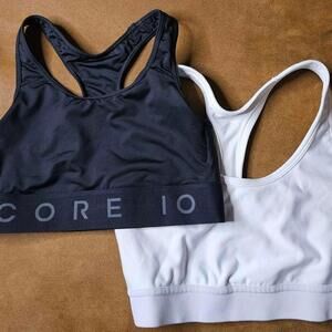 Women's Sports Bra Set - Black and White Racerback Bras